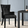 Marseille | French Provincial, Black, Fabric, Wooden Dining Chair-Only Dining Chairs