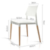 Mayfair | Matte Black, Matte White, Wooden, Scandinavian, Coastal Dining Chair: Set of 4-Only Dining Chairs