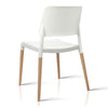 Mayfair | Matte Black, Matte White, Wooden, Scandinavian, Coastal Dining Chair: Set of 4-Only Dining Chairs