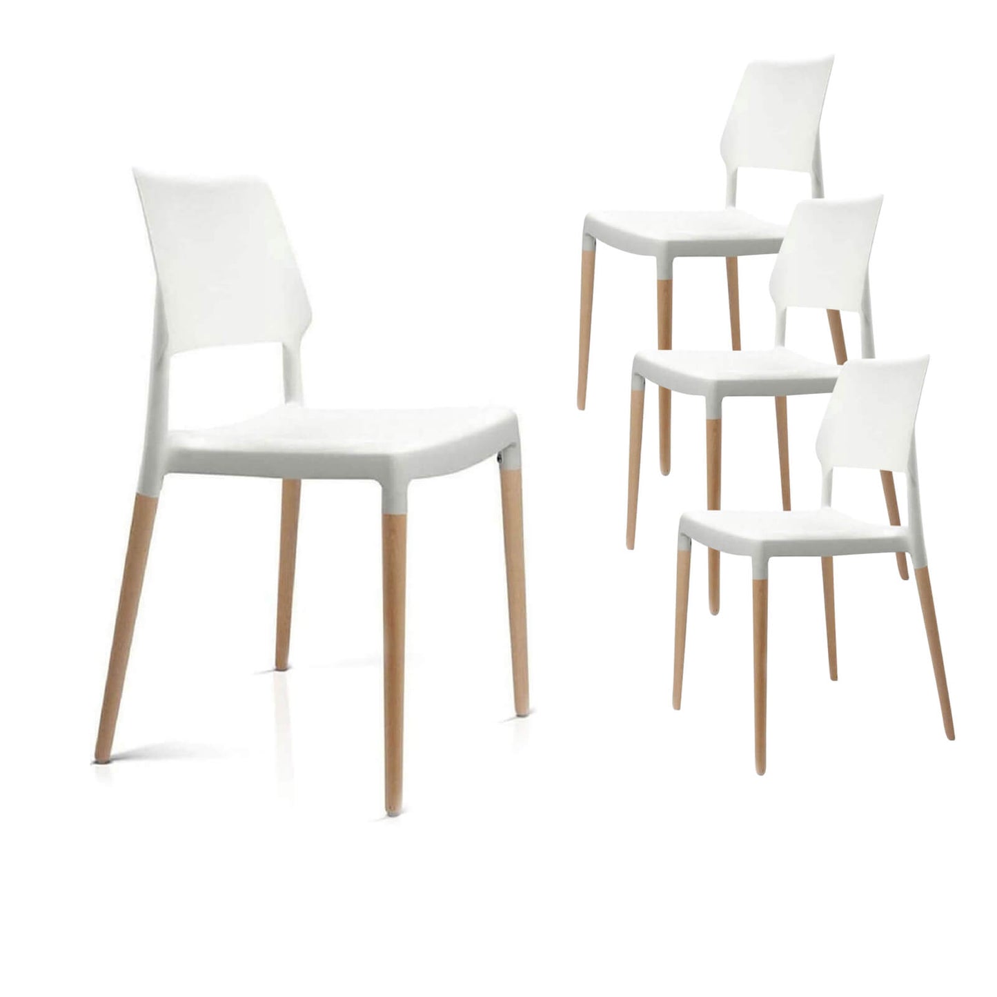 Mayfair | Scandinavian White Dining Room Chairs Australia | Set Of 4 | White