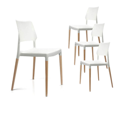 Mayfair | Scandinavian White Dining Room Chairs Australia | Set Of 4 | White