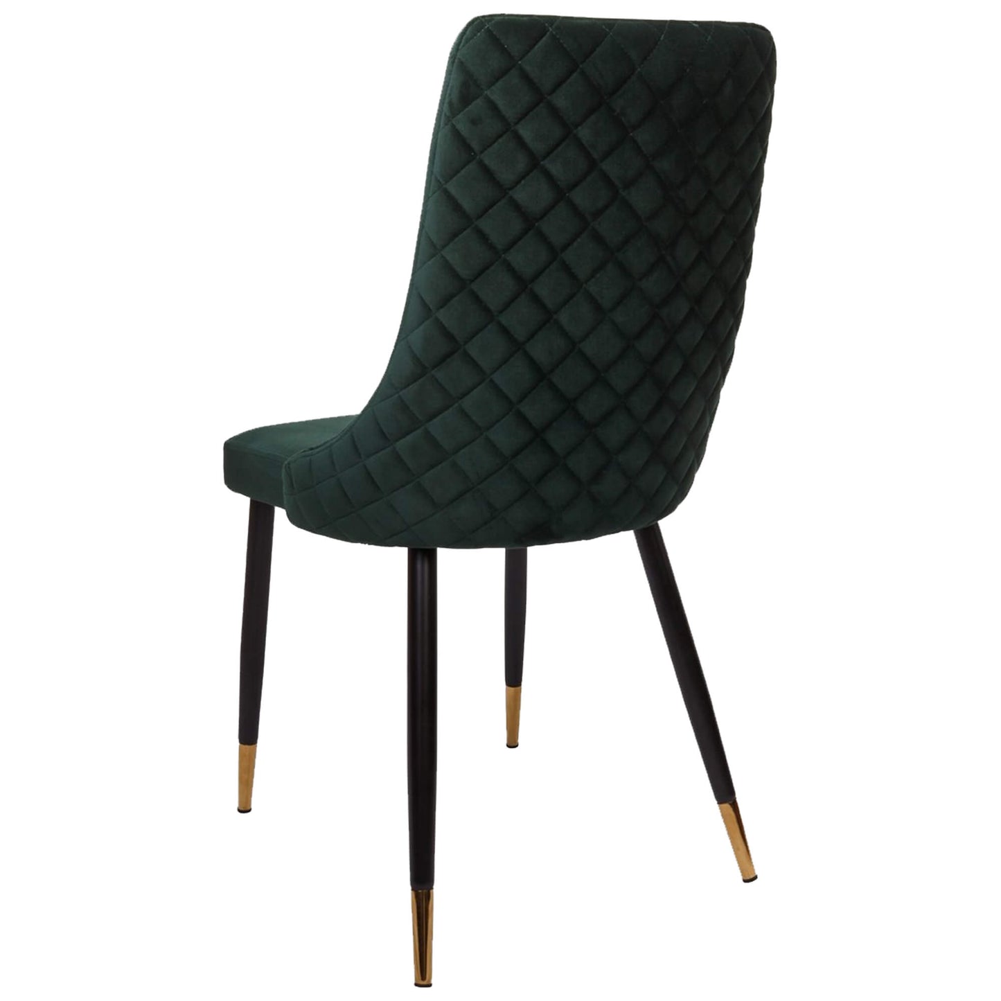 Montville Version 3 | Modern Metal Velvet Dining Chairs | Set Of 2 | Green