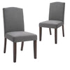Provincial | French Provincial Hamptons Fabric Dining Chairs | Set Of 2 | Light Grey
