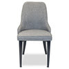 Vaucluse | Grey, Linen, Fabric, Mid-Century, Metal Dining Chairs: Set of 2-Only Dining Chairs