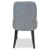 Vaucluse | Grey, Linen, Fabric, Mid-Century, Metal Dining Chairs: Set of 2-Only Dining Chairs