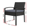 Whitehaven | Grey, Beige, Cushioned Fabric, Black, Brown, Rattan, With Arms, Outdoor Dining Chair-Only Dining Chairs